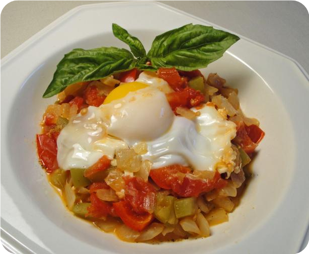 Shakshuka Yemani Basted Eggs