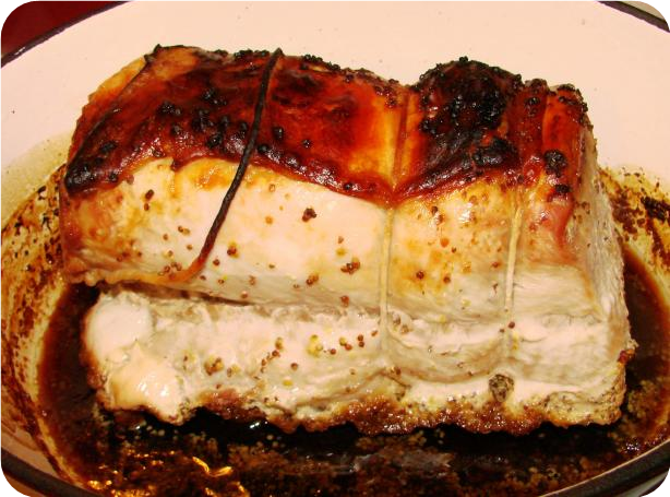 Roast Pork With Maple and Mustard Glaze