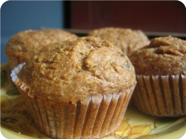 Whole Grain Raisin Muffins