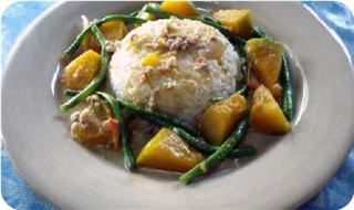 Squash & Long Beans in Coconut Milk