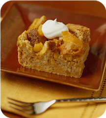 Apricot-pumpkin bread pudding 
