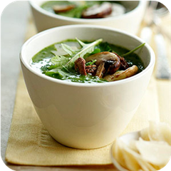Spring greens soup 