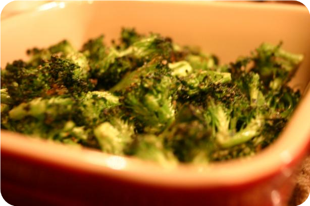 Roasted Broccoli Drizzled With Lemony-Garlic Butter