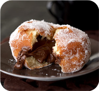 Chocolate-filled doughnuts