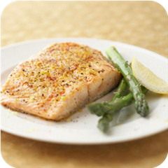 Salmon and asparagus