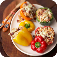 Bean-and-Rice-Stuffed Peppers