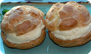 Cantaloupe Cream Puffs