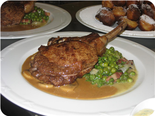 VEAL CHOPS WITH KIDNEY SAUCE