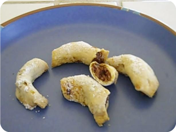 Hungarian Kifli (Christmas Cookies) With Dates