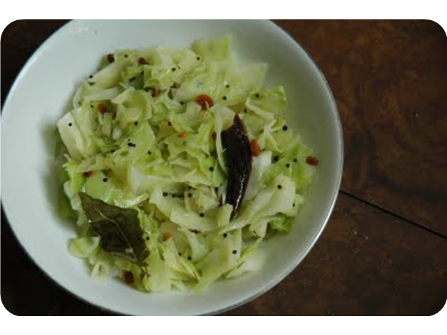 Cabbage Palya (South Indian Stir Fry)