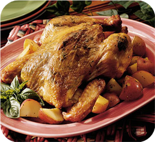 Garlic-Grilled Whole Chicken
