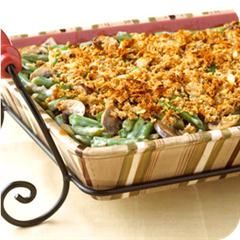 Fresh green bean and mushroom casserole 