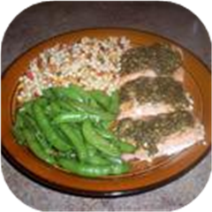 Broiled Salmon Pesto
