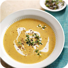 Tofu-carrot soup 