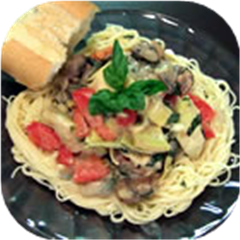 Tomato Alfredo Sauce with Artichokes