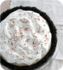 Peppermint and White Chocolate Cream Pie 