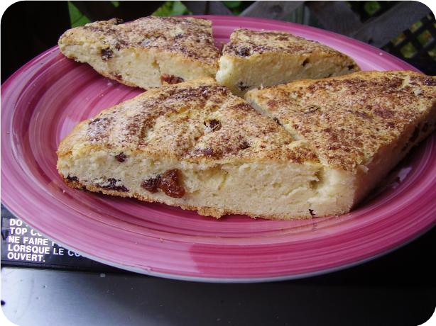 Cinnamon-Raisin Cream Scones