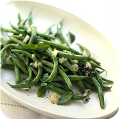 Minted french green beans 