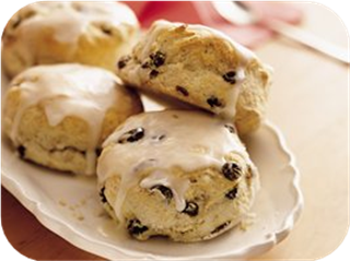 Glazed Raisin-Cinnamon Biscuits