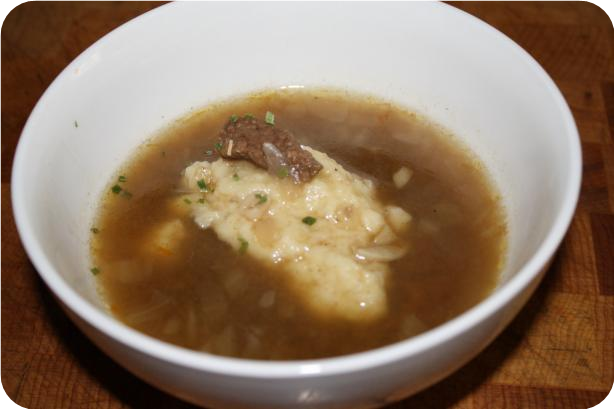 Beef Paprika Soup and Dumplings