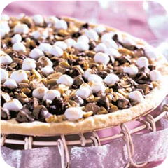 Chocolate and Peanut Butter Pizza