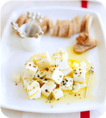 Marinated cheese 