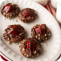 Chocolate-Cherry-Walnut Thumbprints 