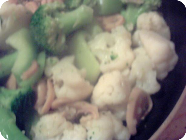 Sauteed Broccoli, Cauliflower and Mushrooms