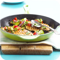 Chicken with Lime and Avocado Salsa