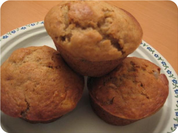 Ginger Banana Nut Muffins