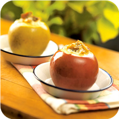 Gorgonzola-and-walnut-stuffed apples 