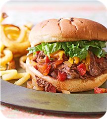 Southwestern Shredded Beef Sandwiches