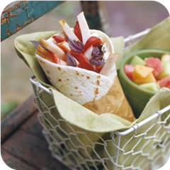 Basil chicken wraps 