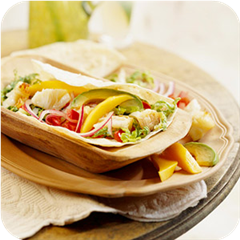 Fish tacos with peppers 