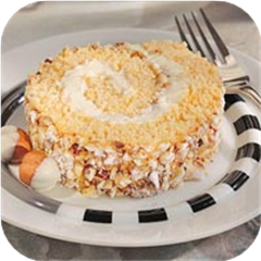 Apricot-Hazelnut Cake Roll 