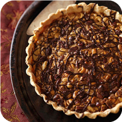 Chocolate-mixed nut tart
