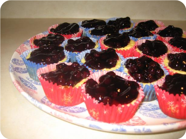 Individual Mini Cherry Cheesecakes