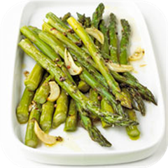 Garlic-roasted asparagus 