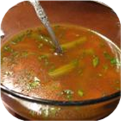 Veggie Soup with Basil Sauce