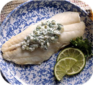 Orange roughy with tarragon sauce 