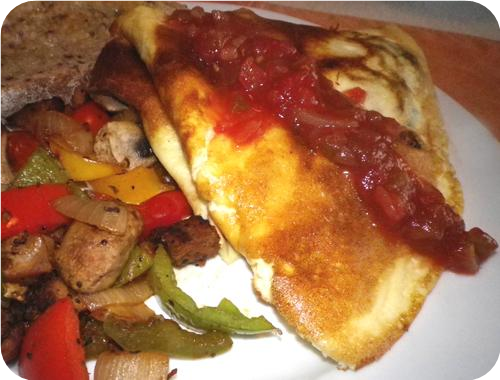 Scrambled Spinach Omelet