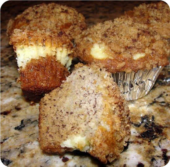 Banana Cream Cheese Muffins With Crumb Topping