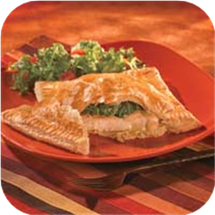 Chicken Florentine Wrapped in Pastry