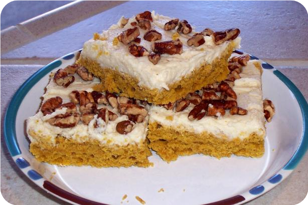 Maple Frosted Pumpkin Bars