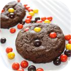 Perfect Double Chocolate Peanut Candy Cookies