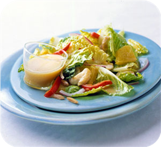 Warm Chicken Salad with Oranges and Almonds
