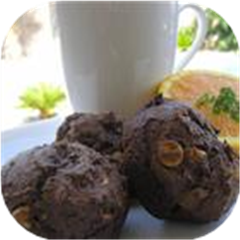 Fudgey Peanut Butter Chip Muffins
