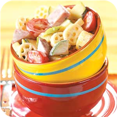 Wheelie ham salad 