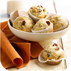 Cranberry-walnut muffins 