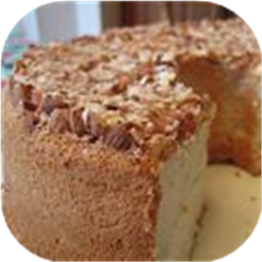 Angel Food Cake with Toasted Almonds